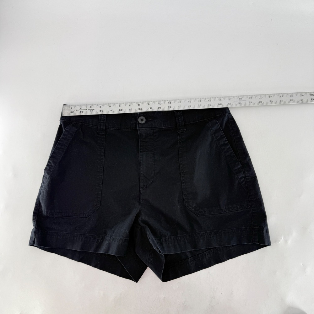 Old Navy Women's Black High Rise OG Chino Shorts Size L‎ Summer Casual - Picture 8 of 8